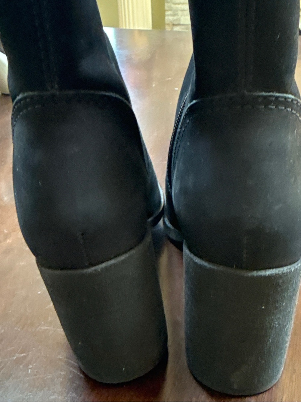 Darnold Suede Block Heel Booties - Picture 3 of 4
